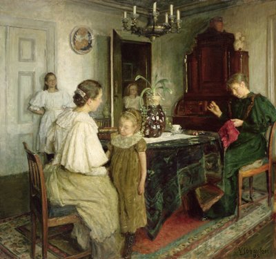 Die Familie des Künstlers, 1895 von Viggo Johansen